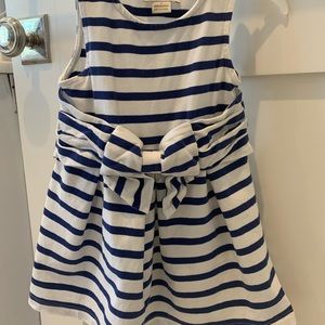 Kate spade sz 2 blue white striped bow dress